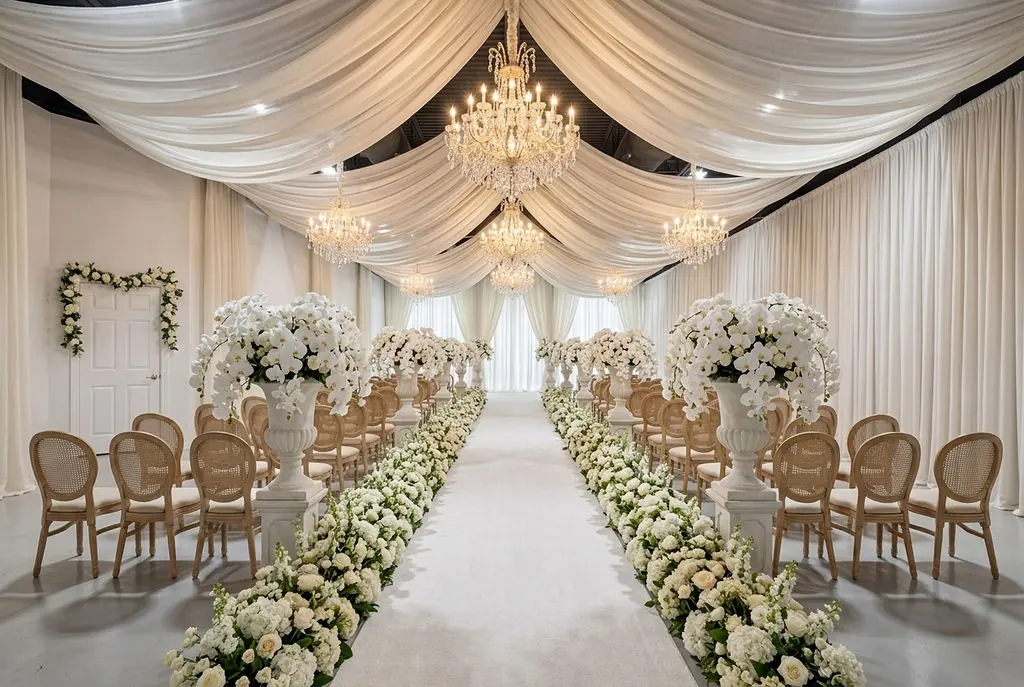 SuiGeneris Event Centre styled for a wedding ceremony