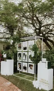 Outdoor photo frame backdrop