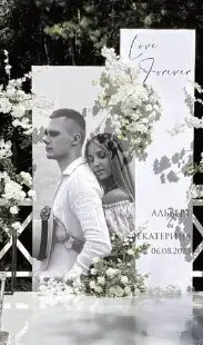 Love Forever wedding photo display